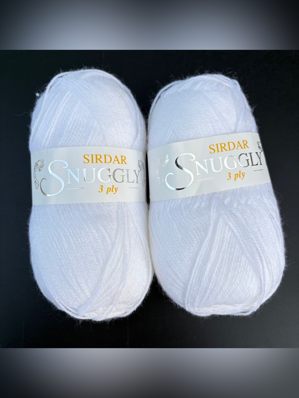 Sirdar Snuggly Yarn Lof Of 2 Nylon/Acrylic White 50gr/300m